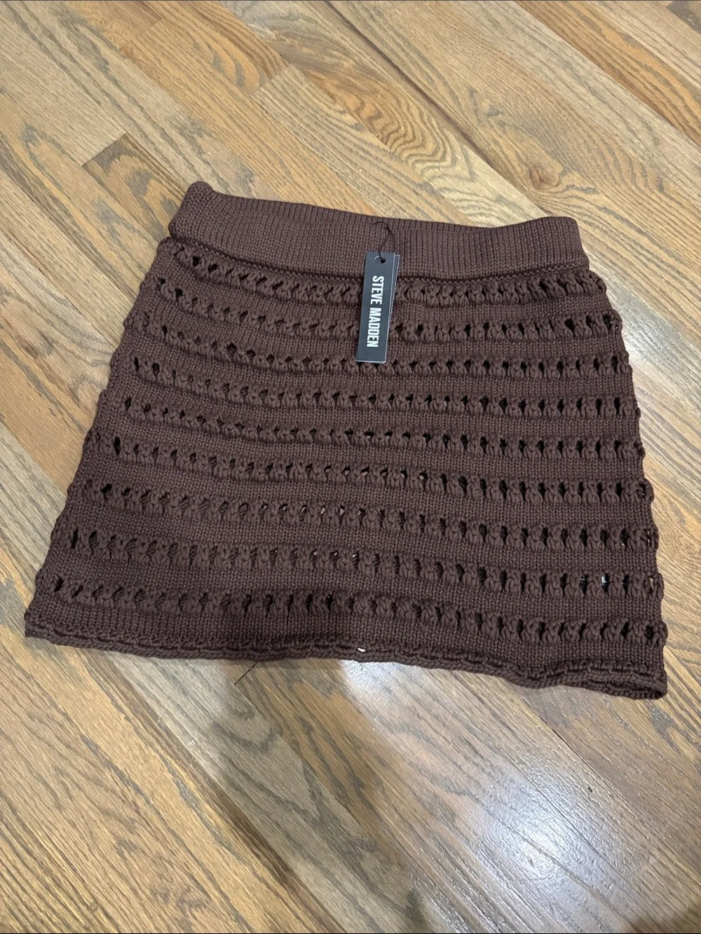 Brand new with tags*Womens’ Steve Madden Chocolate Brown Crochet Mini Skirt